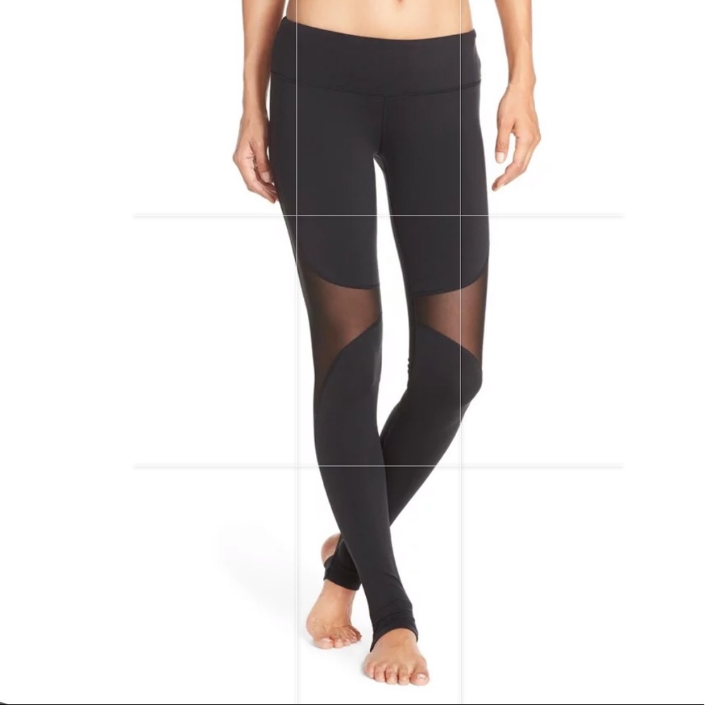 Alo black mesh leggings (retail 80)